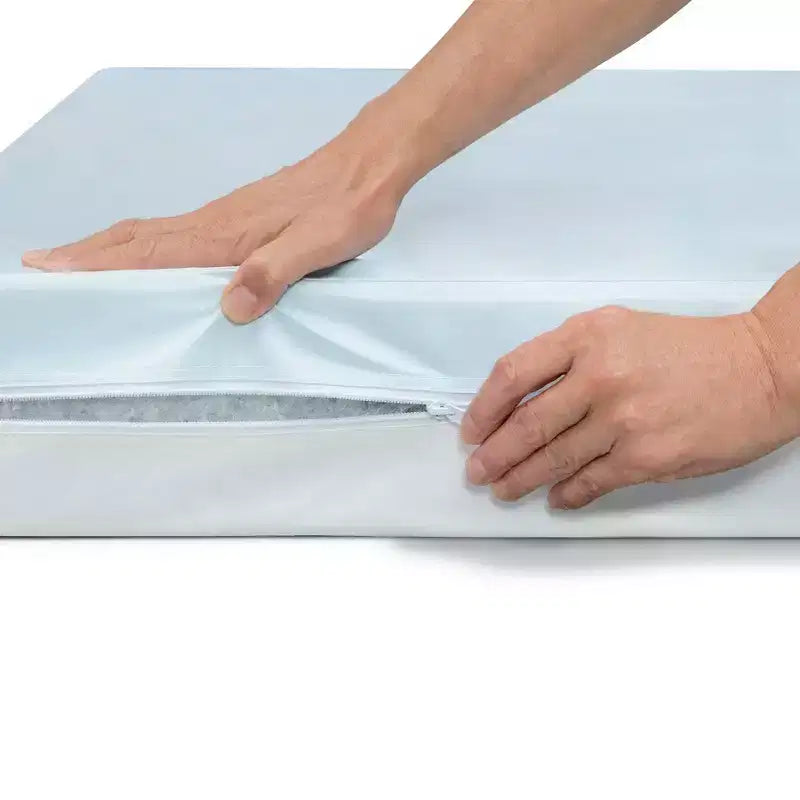 Materasso per Culla e Letto per Bambini, Rigido, Bianco/Blu, 1 Bambino