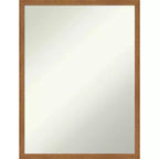 19" x 25" Non-Beveled Carlisle Blonde Narrow Wood Wall Mirror - Amanti Art: Modern Rectangle, Includes Mount Hardware
