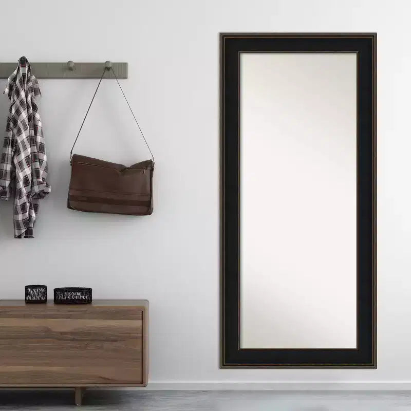 Specchio a figura intera Espresso Wood da appoggio, singolo, 31,5" x 67,5"