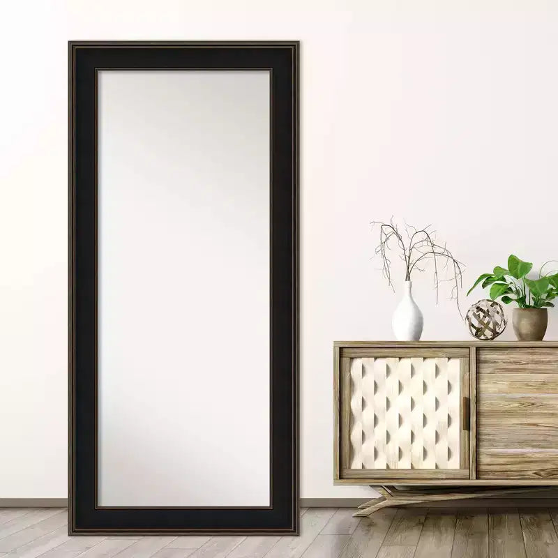 Specchio a figura intera Espresso Wood da appoggio, singolo, 31,5" x 67,5"