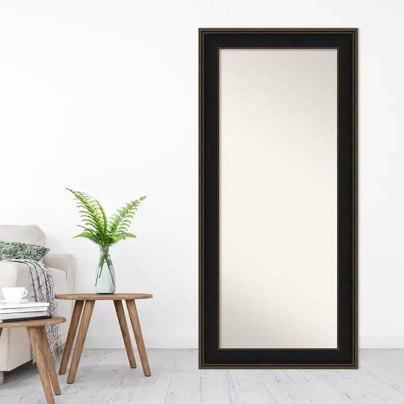 Specchio a figura intera Espresso Wood da appoggio, singolo, 31,5" x 67,5"