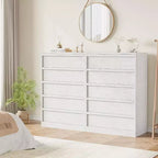 Cassettiera in legno a 5 o 7 cassetti, colore bianco anticato/legno – Uso singolo