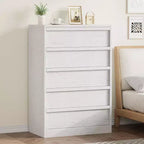 Cassettiera in legno a 5 o 7 cassetti, colore bianco anticato/legno – Uso singolo