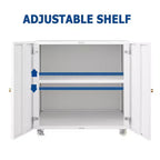 Carrello stampante con rotelle e armadietto, per una persona, bianco/nero