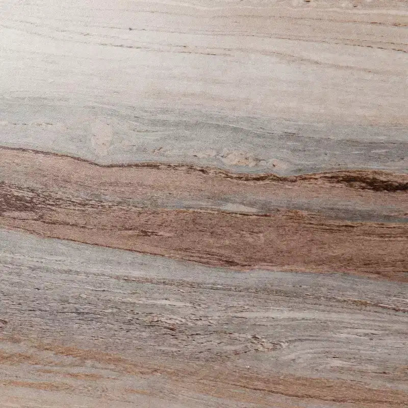 Tavolino rotondo effetto marmo, marrone, gamba ad anello, 1 pezzo
