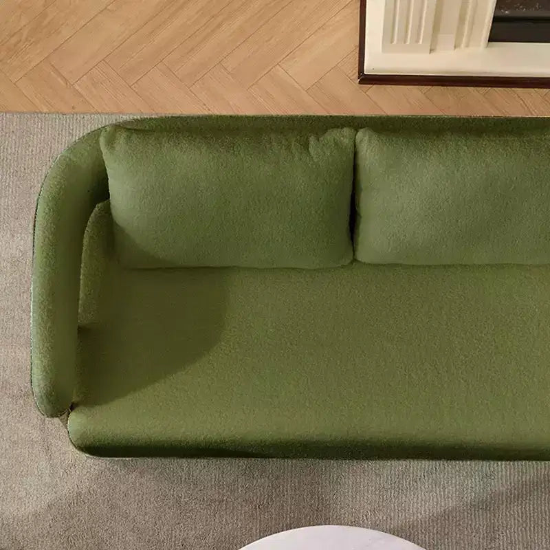 Poltrona imbottita in pile Teddy multicolore con struttura in metallo, seduta singola