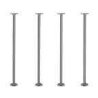Pipe Decor  in. x 30 in. Round Flange Pipe Table Legs - 4 Pack