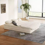 Divano letto pieghevole in velluto a coste beige/verde per 2 persone