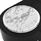 Tavolino da Caffè con Cassetti e Vassoio Estraibile, 1 pezzo, Nero/Marrone