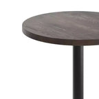 Tavolo da pranzo rotondo in legno massello con base a X in ghisa, multicolore, 3 posti