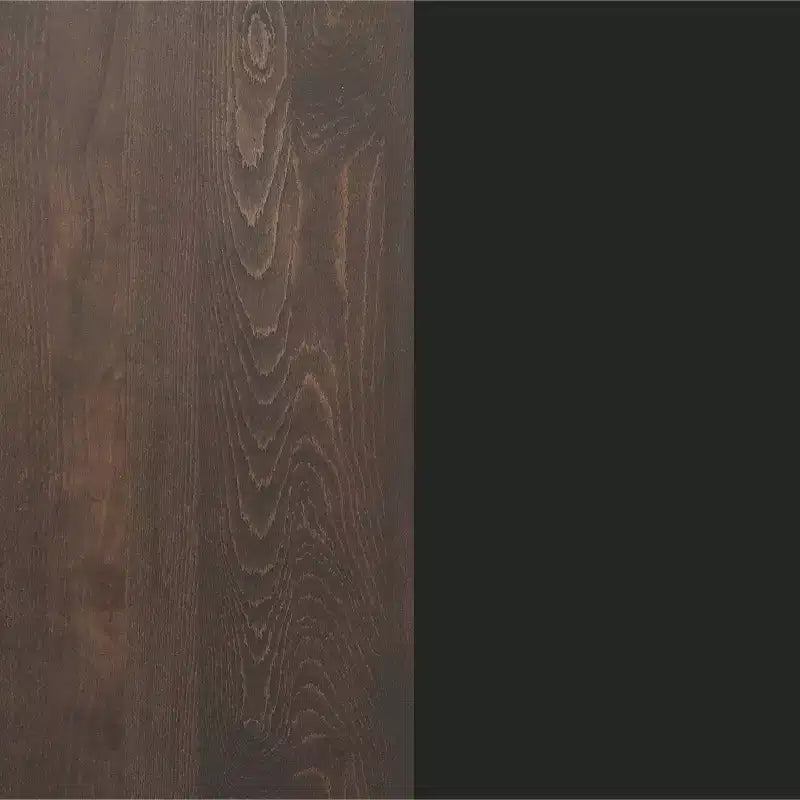 Tavolo da pranzo rotondo in legno massello con base a X in ghisa, multicolore, 3 posti