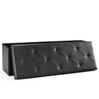 Panca Contenitore Pieghevole Marrone/Nero, 1 Posto, 76 cm e 109 cm