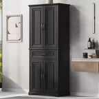GDFStudio Josh Tall Bathroom Storage Cabinet with Doors and Drawer