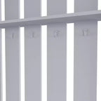 Attaccapanni a muro Smoke con 4 ganci, panca portascarpe e ripiani superiori – Scarpiera da ingresso per una persona