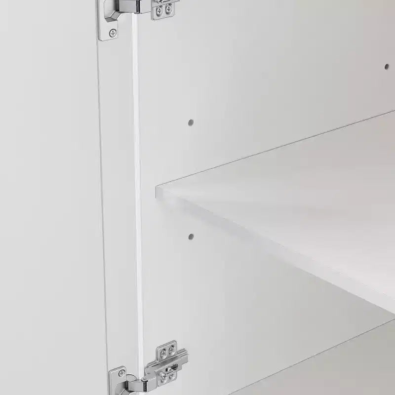 Carrello da cucina con isola pieghevole grigio+blu/bianco con 4 ruote, 3 cassetti e 2 ante