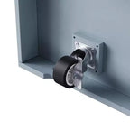 Carrello da Cucina/Isola Rotante Nero/Grigio-Blu/Bianco con Anta a Ribalta, Presa di Corrente e 5 Ruote, Montaggio da 1 Persona