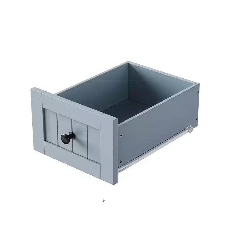 Carrello da Cucina/Isola Rotante Nero/Grigio-Blu/Bianco con Anta a Ribalta, Presa di Corrente e 5 Ruote, Montaggio da 1 Persona