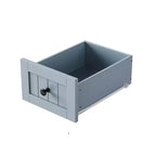 Carrello da Cucina/Isola Rotante Nero/Grigio-Blu/Bianco con Anta a Ribalta, Presa di Corrente e 5 Ruote, Montaggio da 1 Persona