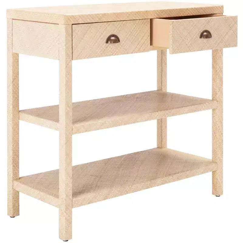 Console in Beige e Oro, Rettangolare, 1 Pezzo