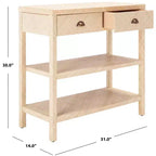 Console in Beige e Oro, Rettangolare, 1 Pezzo