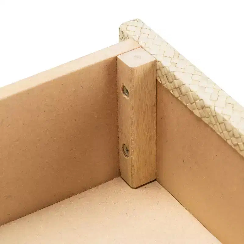 Console in Beige e Oro, Rettangolare, 1 Pezzo