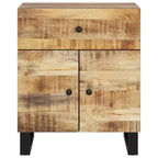 Comodino in legno marrone/chiaro con cassetto, 1 persona