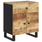Comodino in legno marrone/chiaro con cassetto, 1 persona