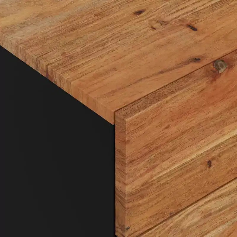 Comodino in legno marrone/chiaro con cassetto, 1 persona