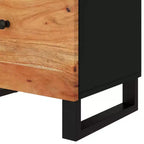 Comodino in legno marrone/chiaro con cassetto, 1 persona