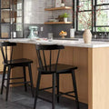 Sgabello da bar Black Barrel altezza bancone con poggiapiedi, senza braccioli, 1 posto