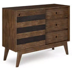 Medium Wright Storage Cabinet Rustic Natural Aged Brown - WyndenHall