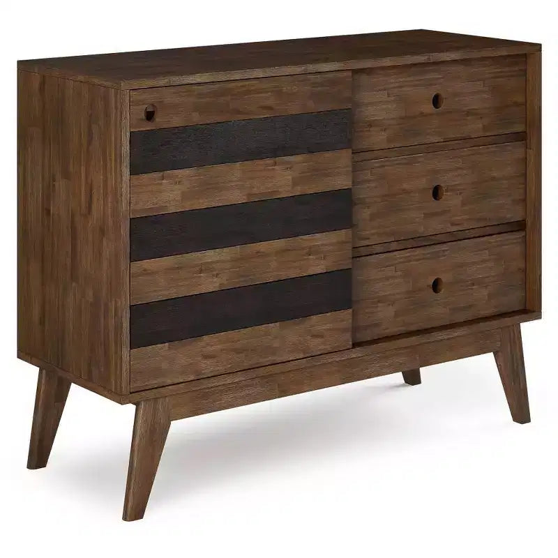 Medium Wright Storage Cabinet Rustic Natural Aged Brown - WyndenHall