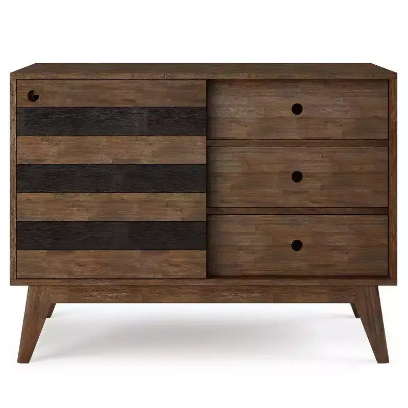 Mobile contenitore rustico marrone Mid-Century per 1