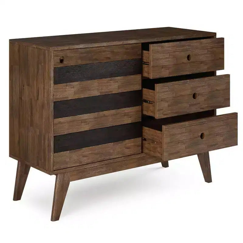 Mobile contenitore rustico marrone Mid-Century per 1
