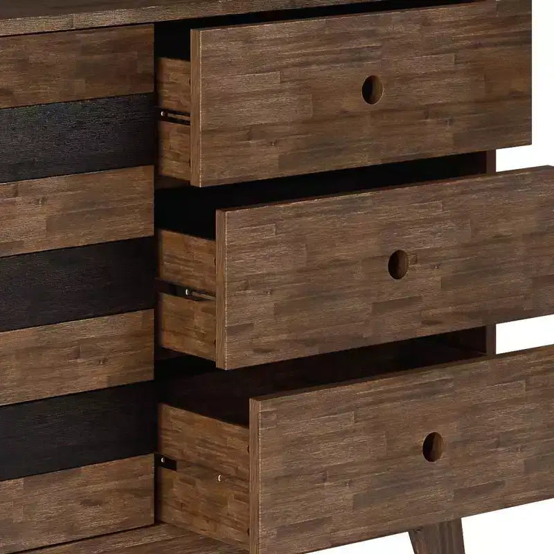 Mobile contenitore rustico marrone Mid-Century per 1