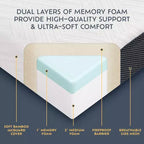 Materasso a pavimento pieghevole a tre ante in memory foam, per 1 persona, bianco e grigio