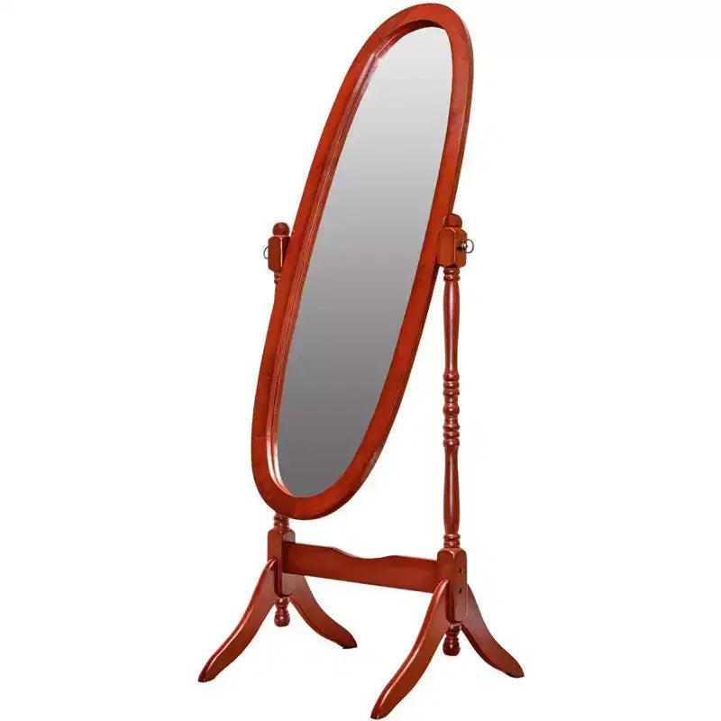 Specchio intero girevole da terra, Ciliegio/Rovere/Bianco, 1 persona