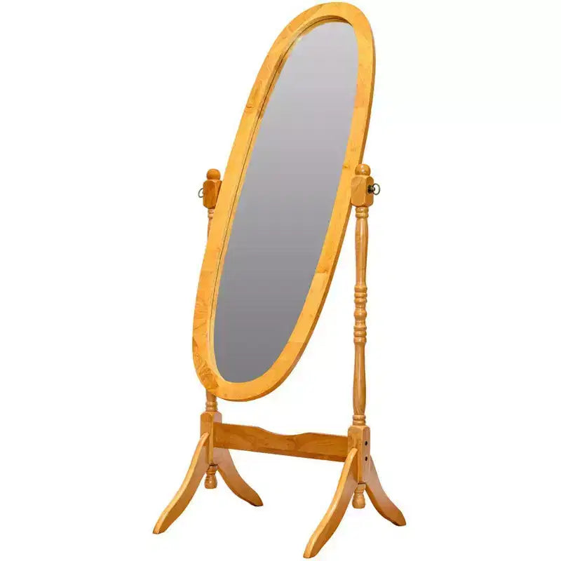 Specchio intero girevole da terra, Ciliegio/Rovere/Bianco, 1 persona