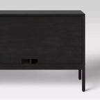 Mobile TV in Legno Naturale con Ante in Rete, Adatto a TV fino a 50", Montaggio per 1 Persona